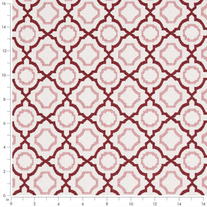 D2560 Abstract & Geometric Scarlet Red & Burgundy Charlotte Fabrics
