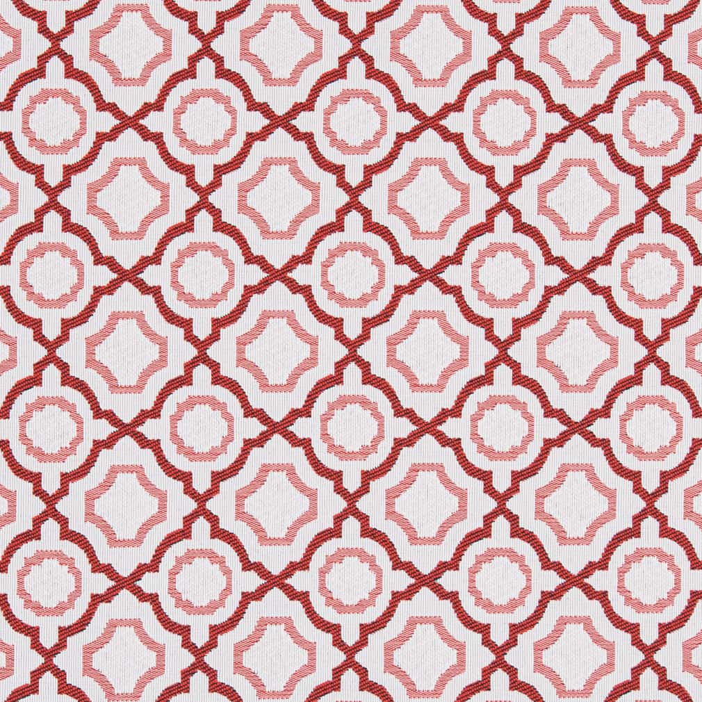D2561 Abstract & Geometric Strawberry Coral & Peach Charlotte Fabrics