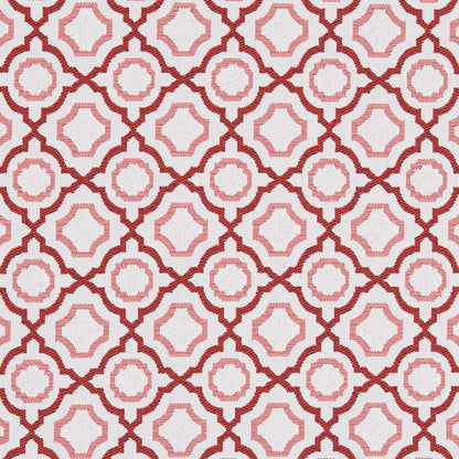 D2561 Abstract & Geometric Strawberry Coral & Peach Charlotte Fabrics