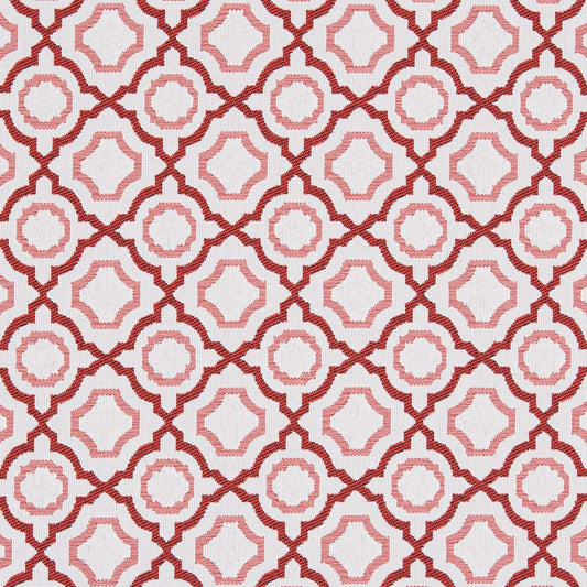 D2561 Abstract & Geometric Strawberry Coral & Peach Charlotte Fabrics