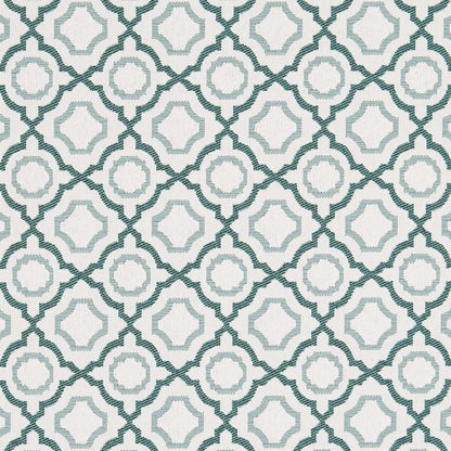 D2562 Abstract & Geometric Lagoon Aqua & Teal Charlotte Fabrics
