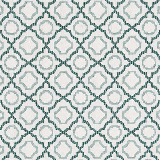 D2562 Abstract & Geometric Lagoon Aqua & Teal Charlotte Fabrics