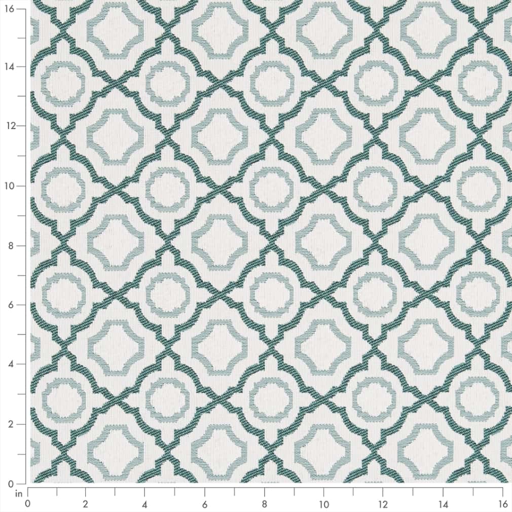 D2562 Abstract & Geometric Lagoon Aqua & Teal Charlotte Fabrics