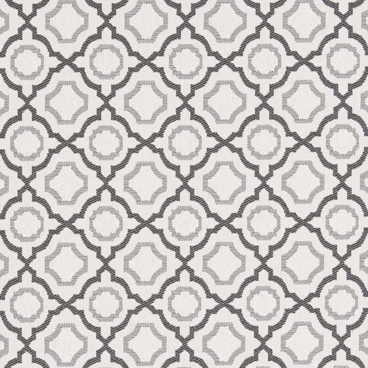 D2563 Abstract & Geometric Fossil Grey & Silver Charlotte Fabrics