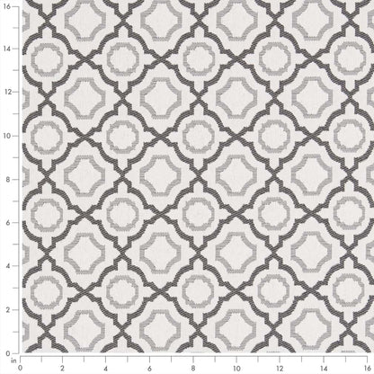 D2563 Abstract & Geometric Fossil Grey & Silver Charlotte Fabrics