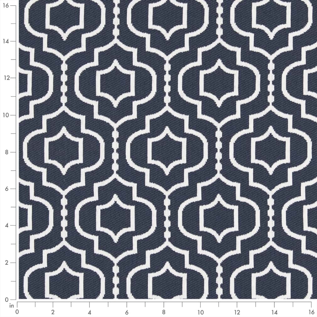 D2564 Abstract & Geometric Navy Blue Charlotte Fabrics