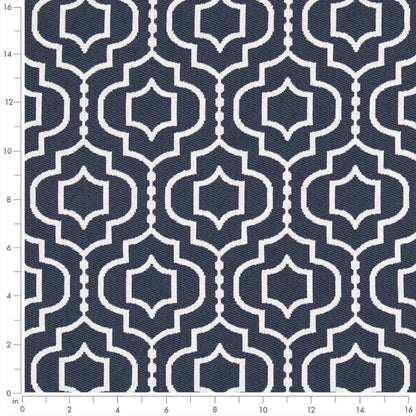 D2564 Abstract & Geometric Navy Blue Charlotte Fabrics