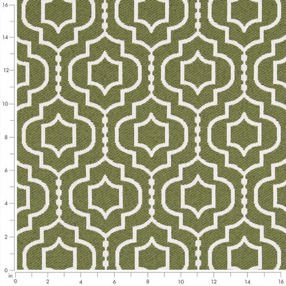D2565 Abstract & Geometric Meadow Green Charlotte Fabrics