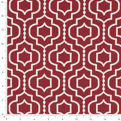 D2566 Abstract & Geometric Crimson Red & Burgundy Charlotte Fabrics