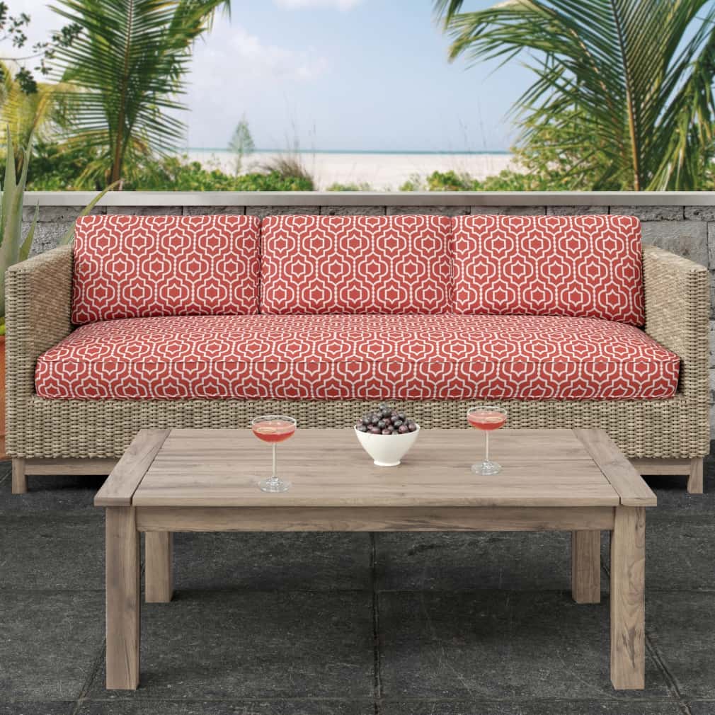 D2567 Abstract & Geometric Salmon Coral & Peach Charlotte Fabrics