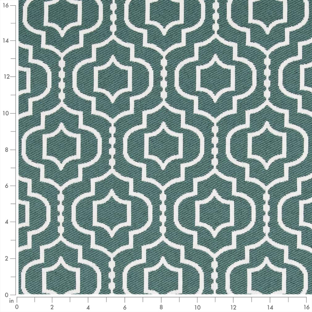 D2568 Abstract & Geometric Aegean Aqua & Teal Charlotte Fabrics