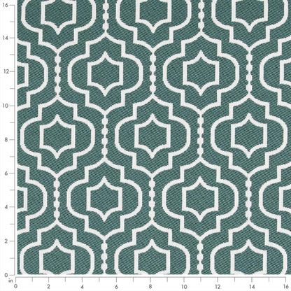 D2568 Abstract & Geometric Aegean Aqua & Teal Charlotte Fabrics