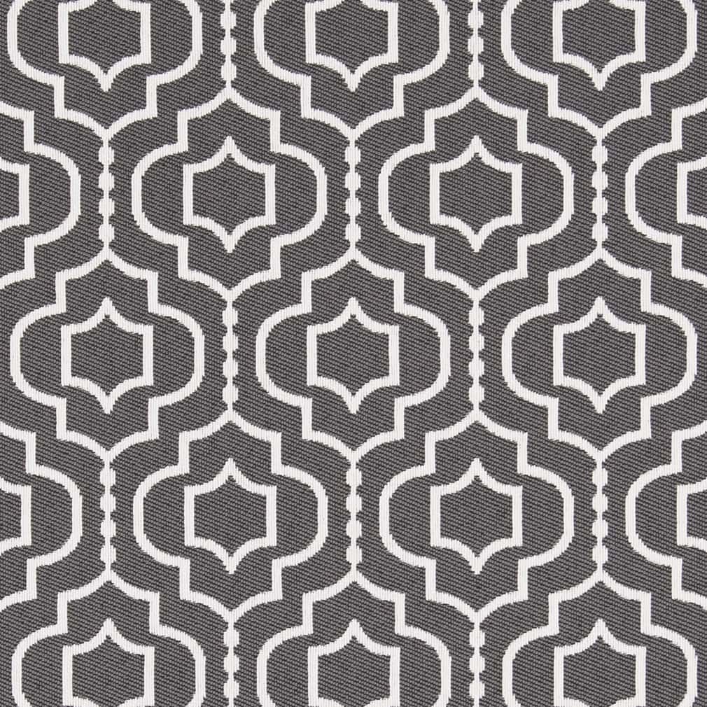 D2569 Abstract & Geometric Iron Grey & Silver Charlotte Fabrics