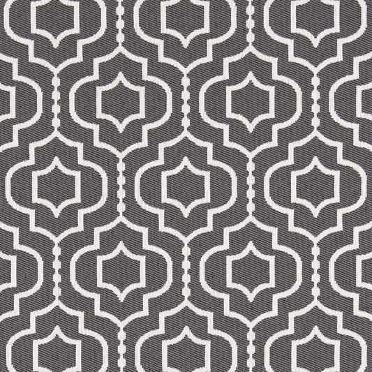 D2569 Abstract & Geometric Iron Grey & Silver Charlotte Fabrics
