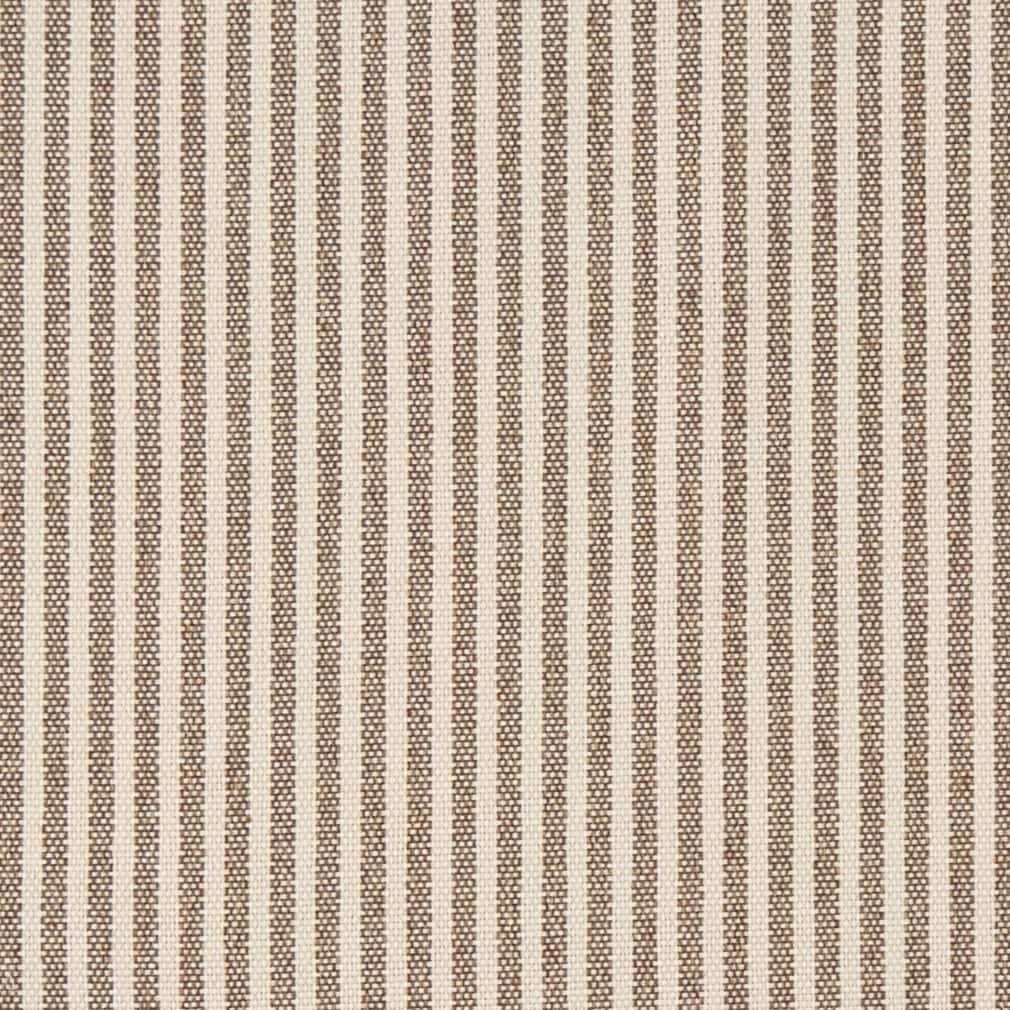 D2585 Small Scale,Stripe Ticking Cafe Brown Charlotte Fabrics