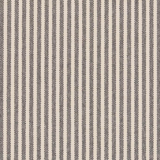 D2586 Small Scale,Stripe Ticking Coal Black Charlotte Fabrics