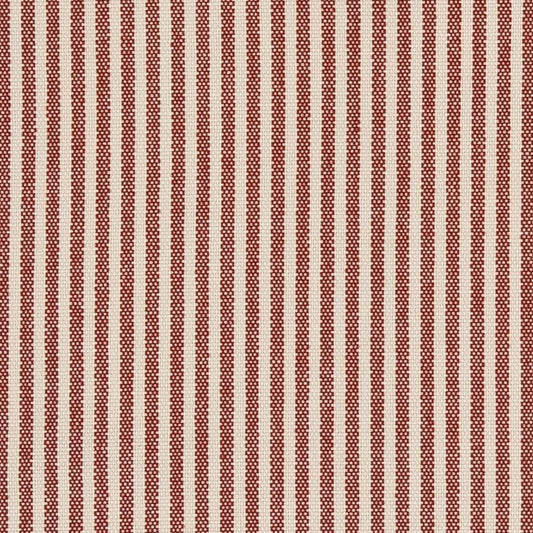 D2587 Small Scale,Stripe Ticking Crimson Red & Burgundy Charlotte Fabrics