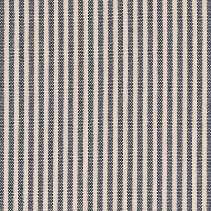 D2588 Small Scale,Stripe Ticking Navy Blue Charlotte Fabrics