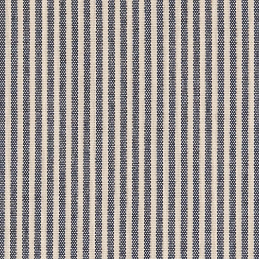 D2588 Small Scale,Stripe Ticking Navy Blue Charlotte Fabrics