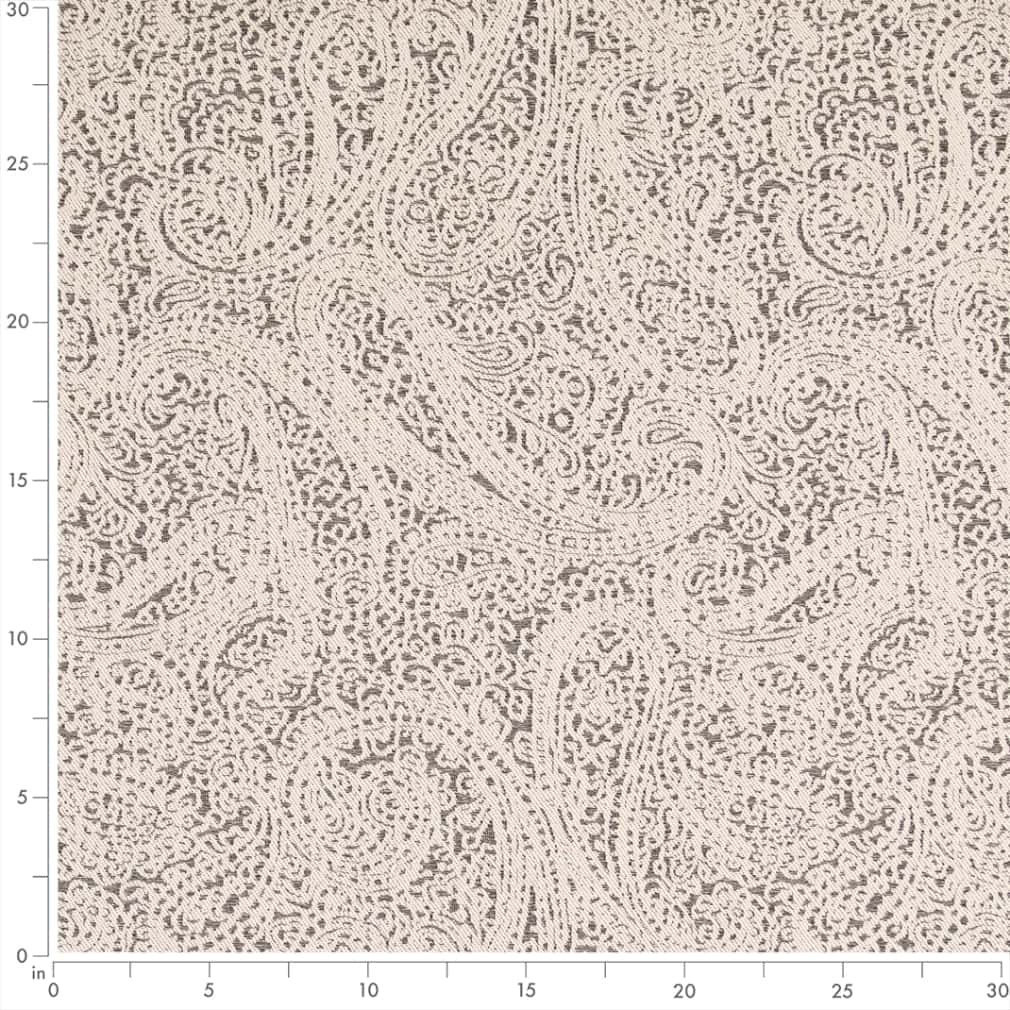 D2592 Paisley Paisley Coal Black Charlotte Fabrics