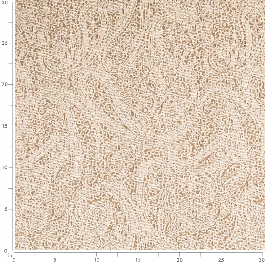 D2593 Paisley Paisley Cafe Beige & Taupe,Brown Charlotte Fabrics