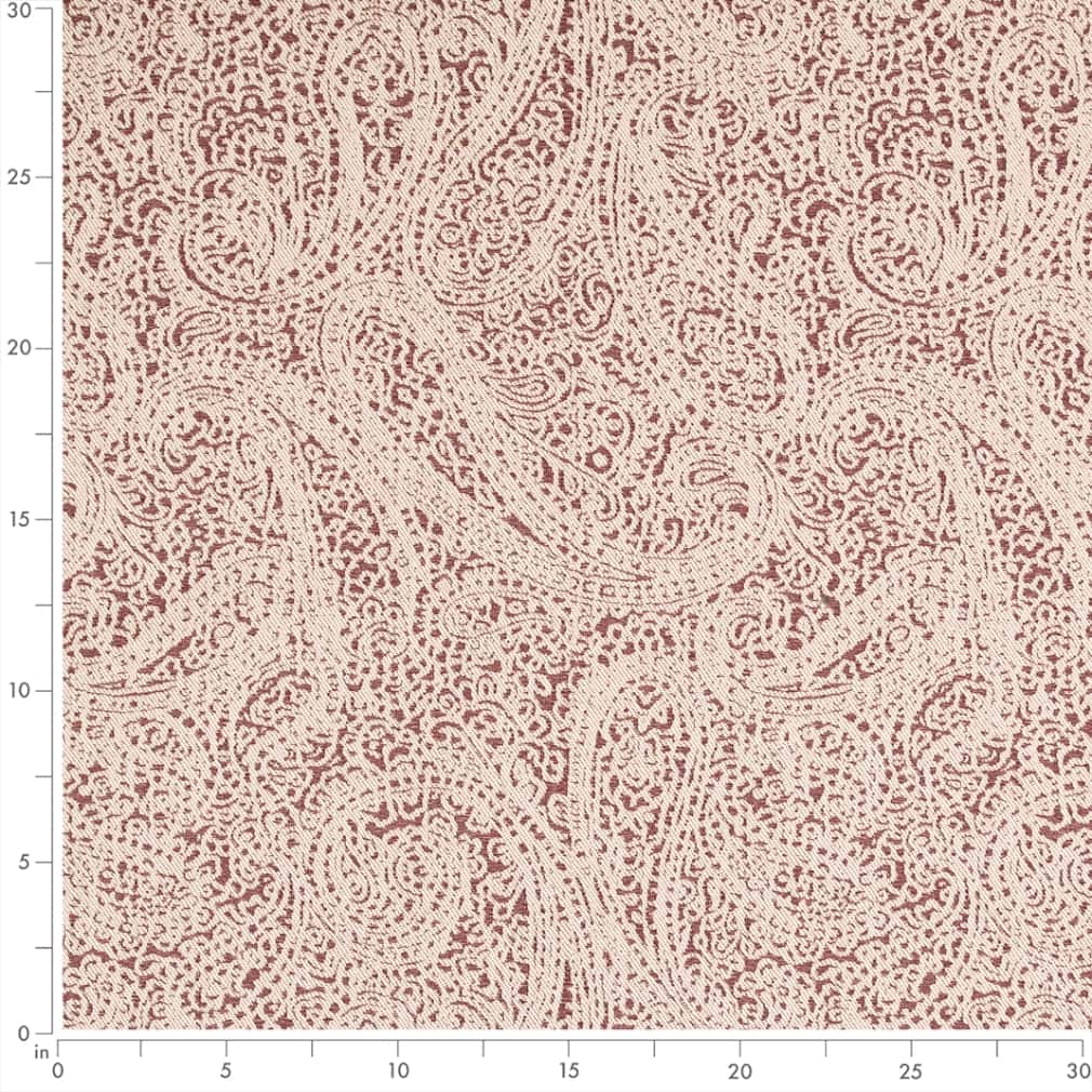 D2595 Paisley Paisley Crimson Red & Burgundy Charlotte Fabrics