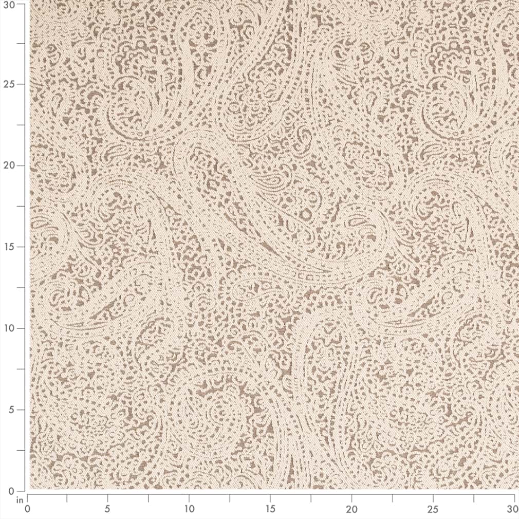 D2598 Paisley Paisley Walnut Beige & Taupe,Brown Charlotte Fabrics