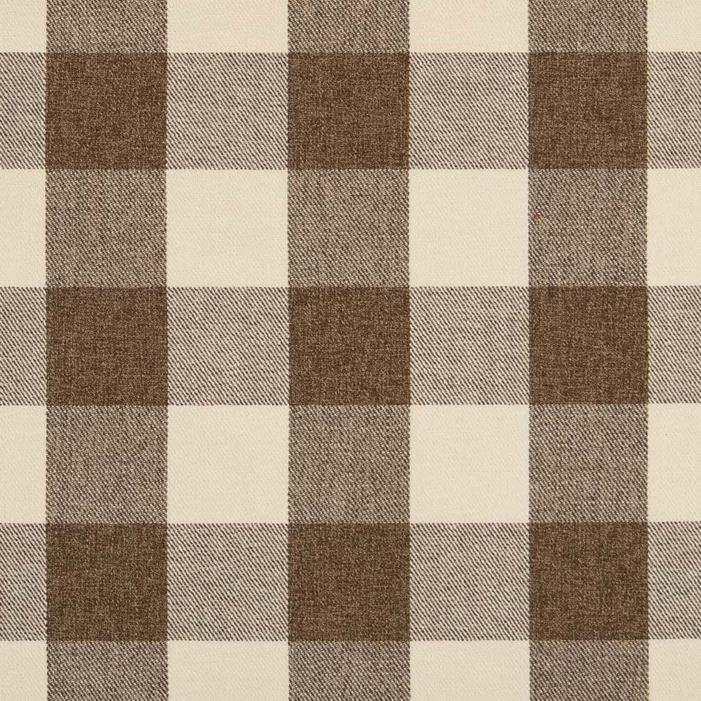 D2599 Check & Houndstooth,Plaid Buffalo Cafe Brown Charlotte Fabrics