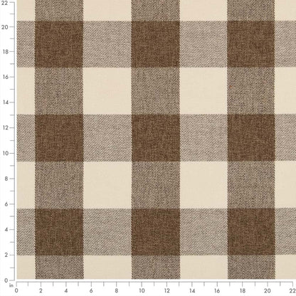 D2599 Check & Houndstooth,Plaid Buffalo Cafe Brown Charlotte Fabrics