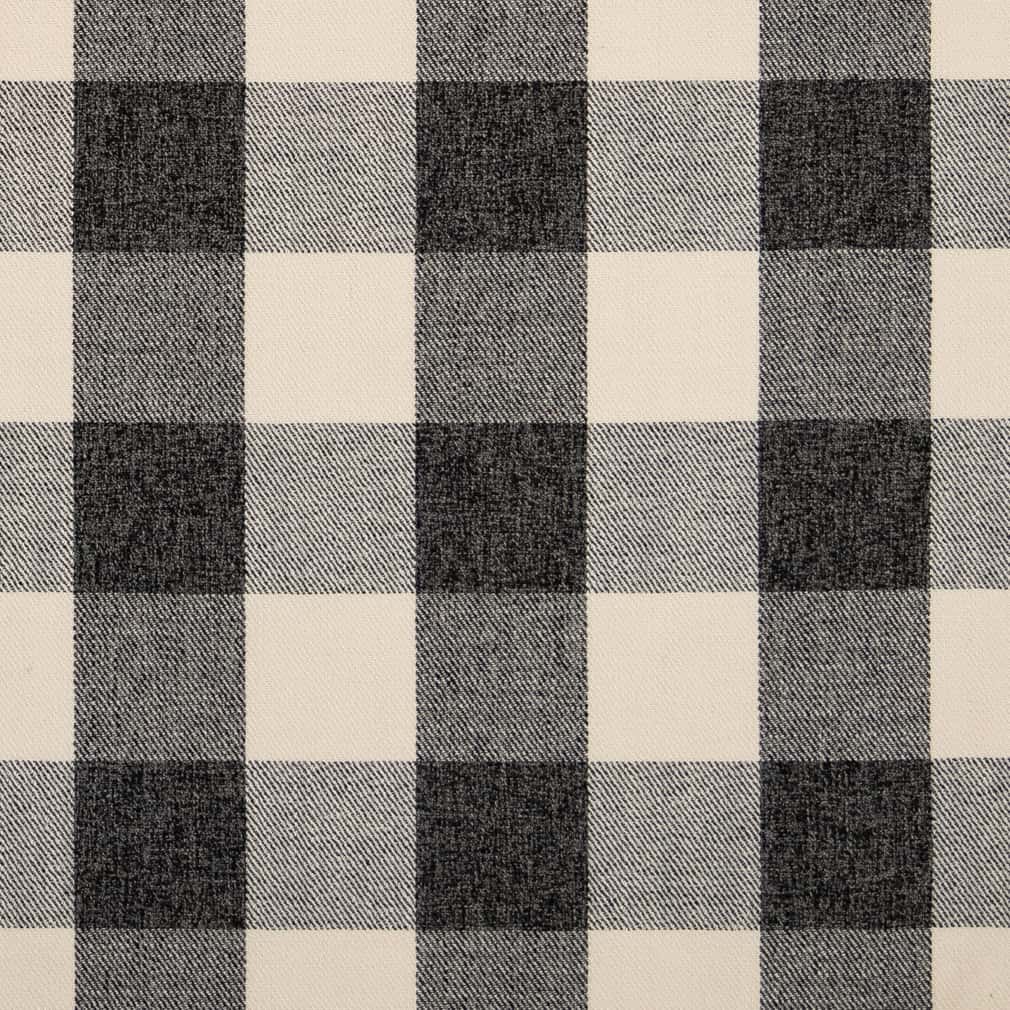 D2600 Check & Houndstooth,Plaid Buffalo Coal Black Charlotte Fabrics