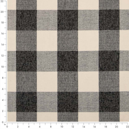 D2600 Check & Houndstooth,Plaid Buffalo Coal Black Charlotte Fabrics