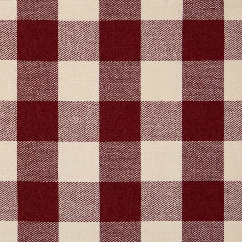 D2601 Check & Houndstooth,Plaid Buffalo Crimson Red & Burgundy Charlotte Fabrics