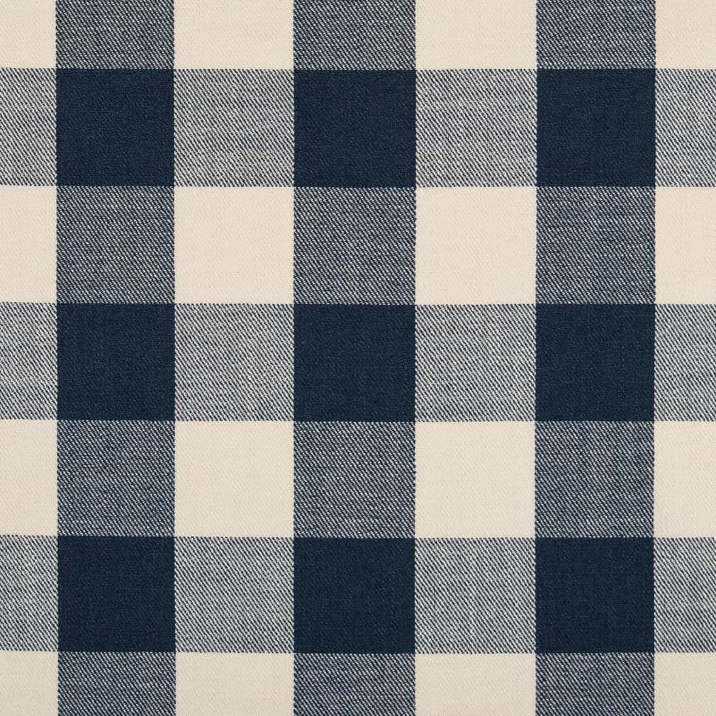D2602 Check & Houndstooth,Plaid Buffalo Navy Blue Charlotte Fabrics