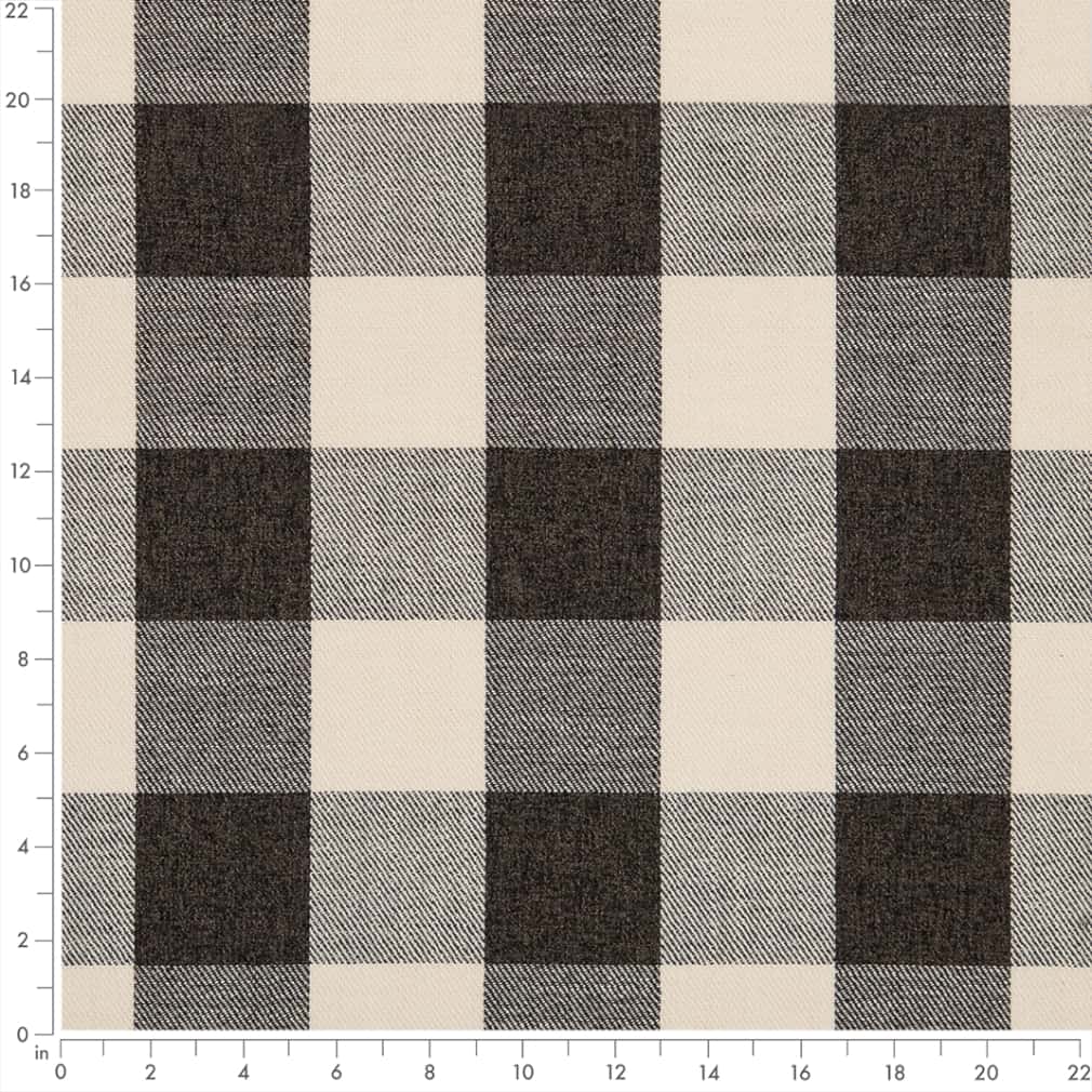 D2603 Check & Houndstooth,Plaid Buffalo Walnut Brown Charlotte Fabrics