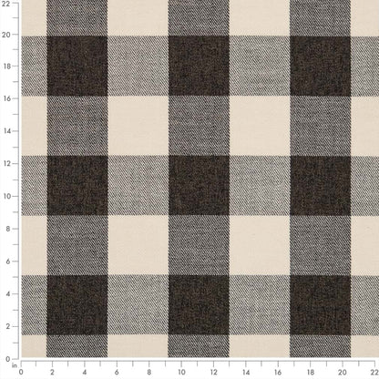 D2603 Check & Houndstooth,Plaid Buffalo Walnut Brown Charlotte Fabrics