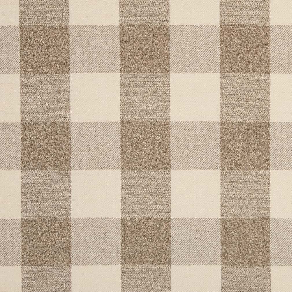 D2604 Check & Houndstooth,Plaid Buffalo Sand Beige & Taupe Charlotte Fabrics