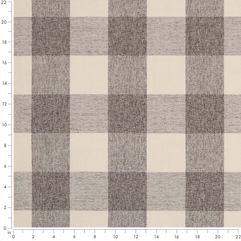 D2605 Check & Houndstooth,Plaid Buffalo Pewter Grey & Silver Charlotte Fabrics