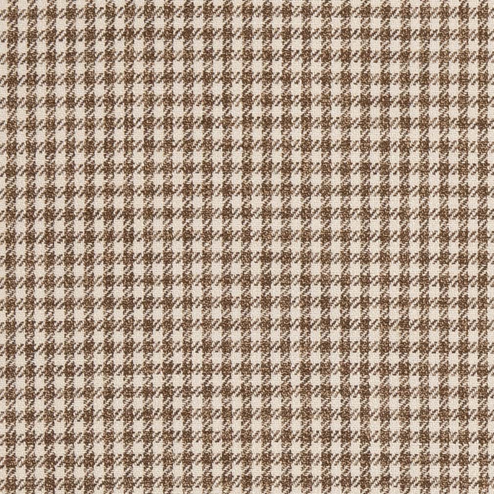 D2606 Check & Houndstooth,Small Scale Check Cafe Brown Charlotte Fabrics