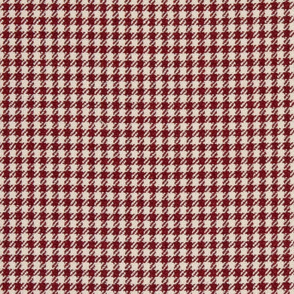 D2608 Check & Houndstooth,Small Scale Check Crimson Red & Burgundy Charlotte Fabrics