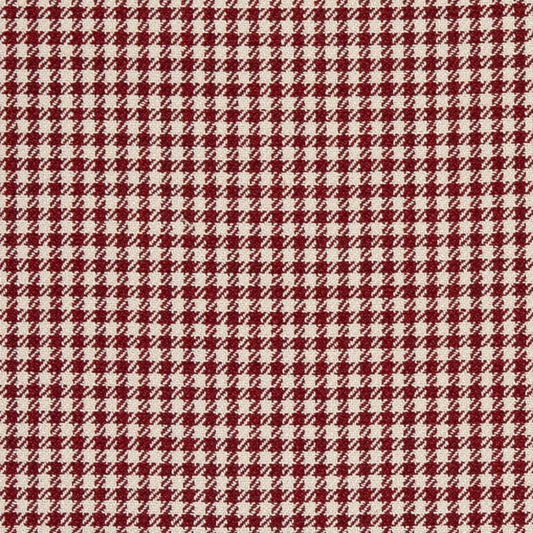 D2608 Check & Houndstooth,Small Scale Check Crimson Red & Burgundy Charlotte Fabrics