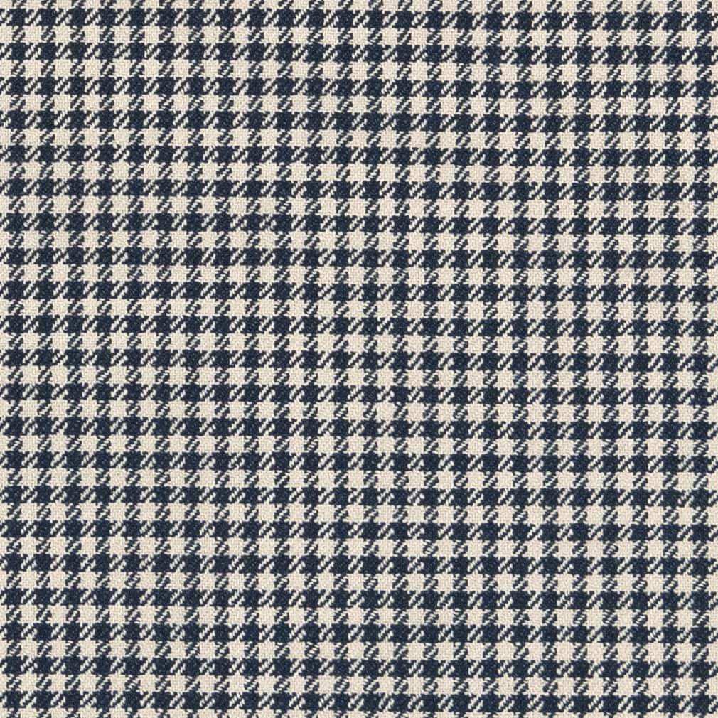 D2609 Check & Houndstooth,Small Scale Check Navy Blue Charlotte Fabrics