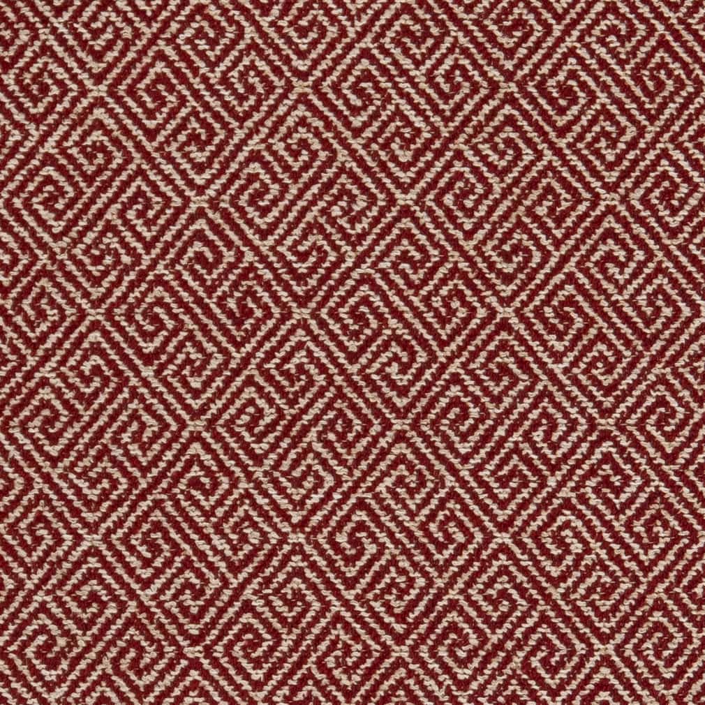 D2615 Abstract & Geometric,Greek Key Greek Key Crimson Red & Burgundy Charlotte Fabrics