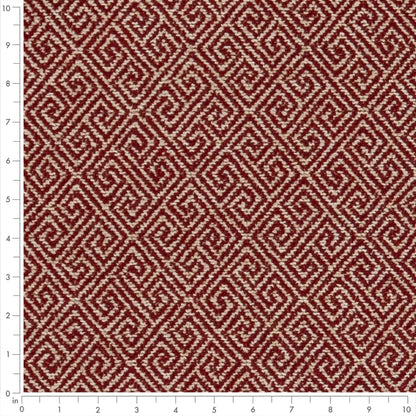 D2615 Abstract & Geometric,Greek Key Greek Key Crimson Red & Burgundy Charlotte Fabrics