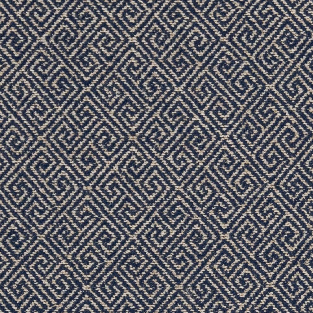 D2618 Abstract & Geometric,Greek Key Greek Key Navy Blue Charlotte Fabrics