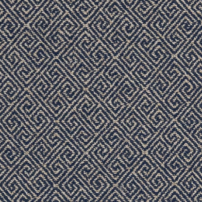 D2618 Abstract & Geometric,Greek Key Greek Key Navy Blue Charlotte Fabrics