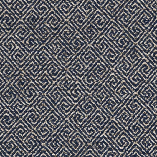D2618 Abstract & Geometric,Greek Key Greek Key Navy Blue Charlotte Fabrics