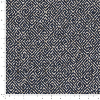 D2618 Abstract & Geometric,Greek Key Greek Key Navy Blue Charlotte Fabrics