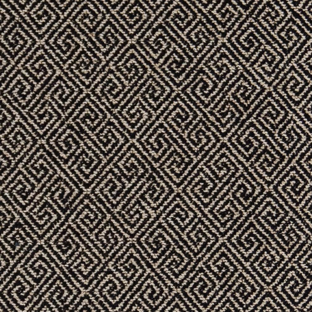 D2620 Abstract & Geometric,Greek Key Greek Key Coal Black Charlotte Fabrics