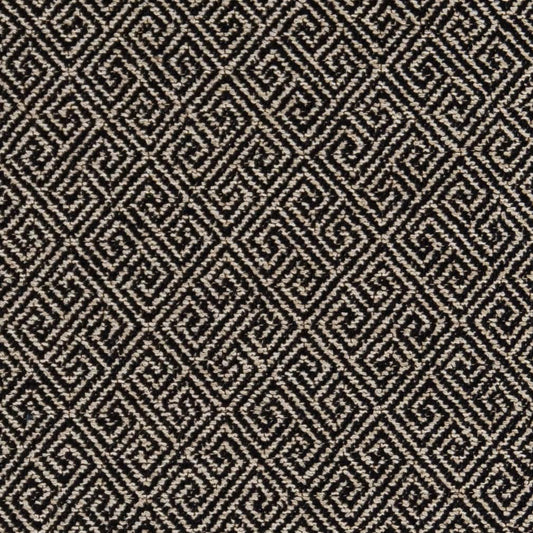 D2620 Abstract & Geometric,Greek Key Greek Key Coal Black Charlotte Fabrics