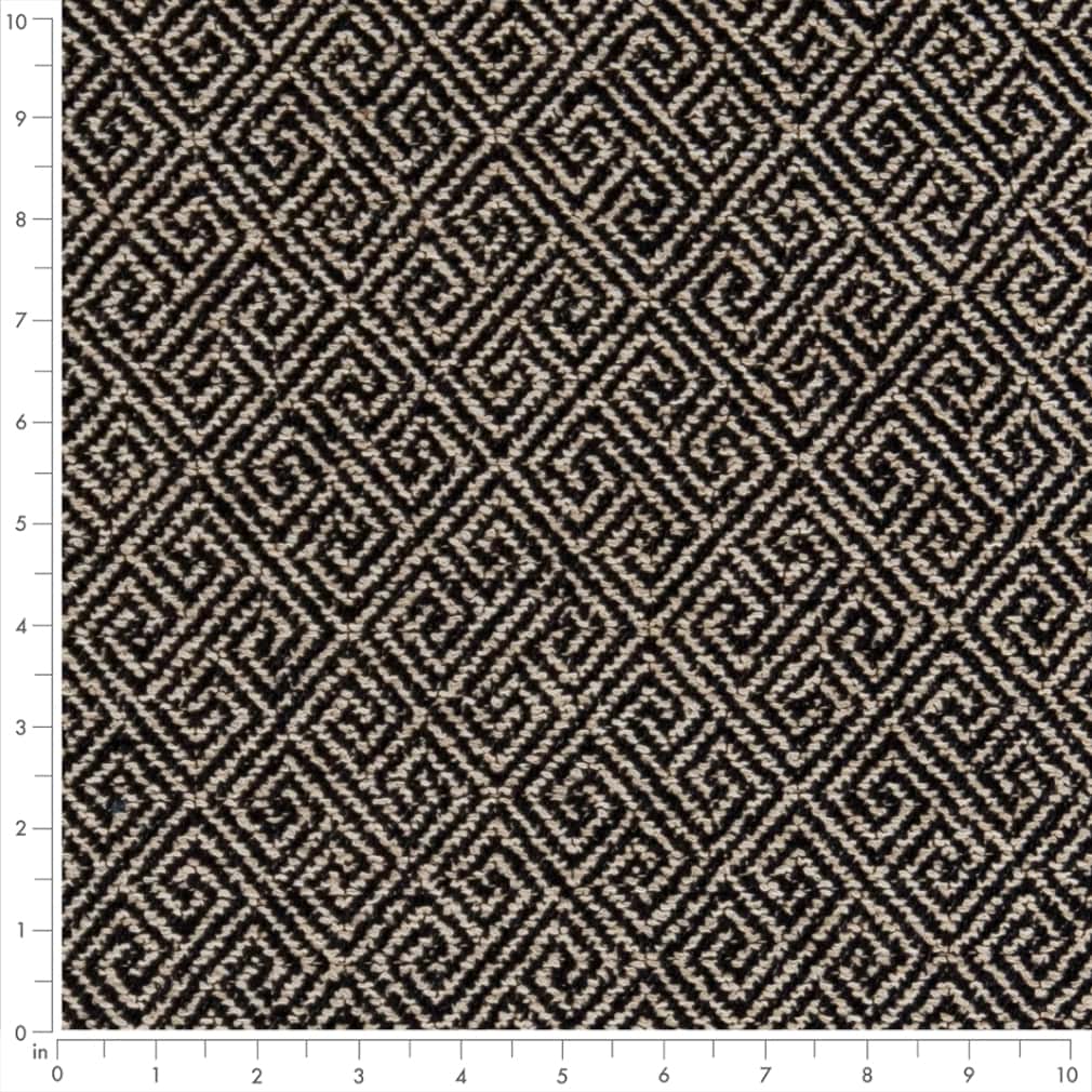 D2620 Abstract & Geometric,Greek Key Greek Key Coal Black Charlotte Fabrics